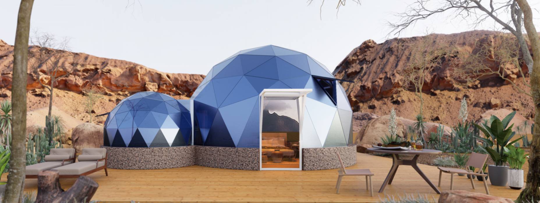 东阿县球形智能光伏玻璃星空房